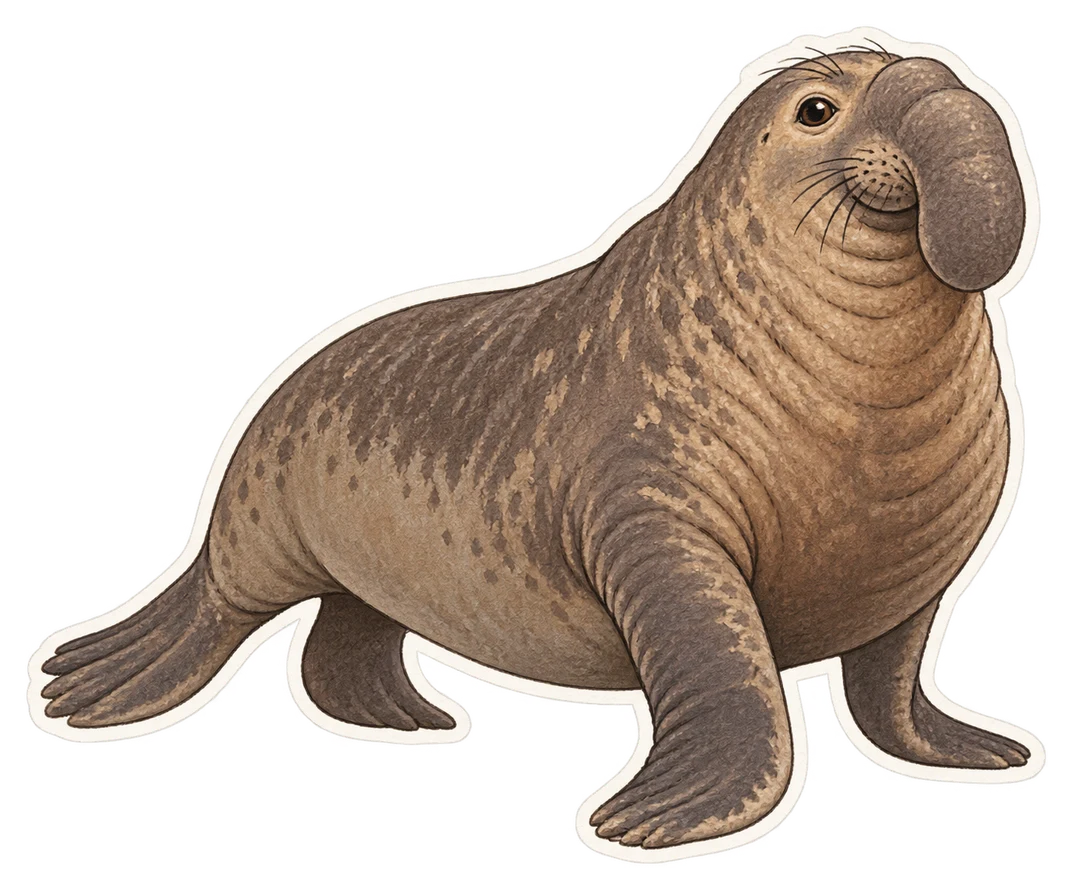 L'éléphant de mer du nord (Mirounga angustirostris)