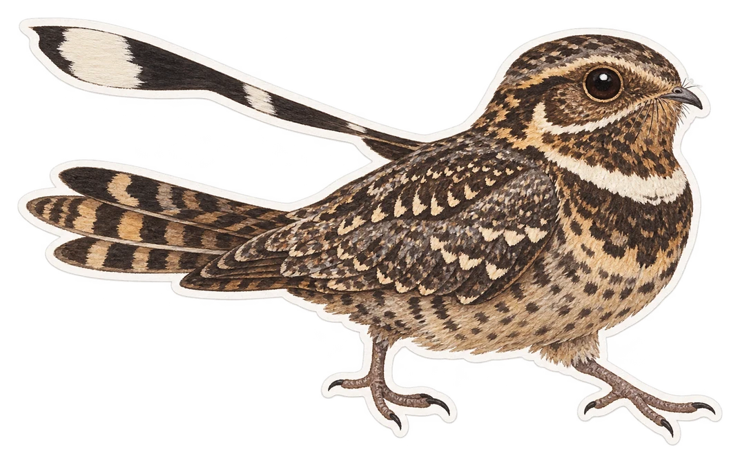 L'engoulevent porte-étendard (Caprimulgus vexillarius)