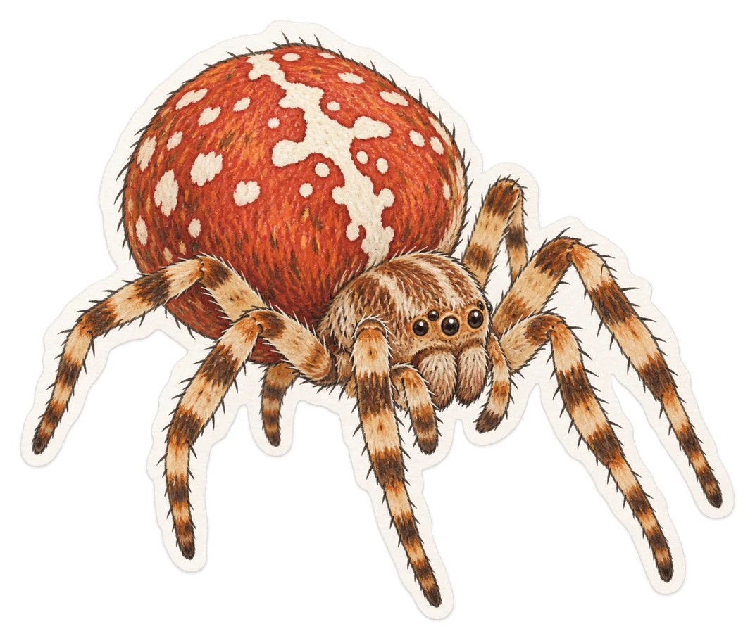 L'épeire des fraises (Araneus alsine)