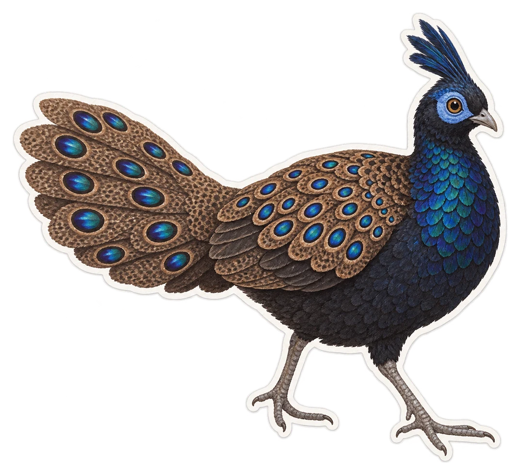 L'éperonnier napoléon (Polyplectron napoleonis)
