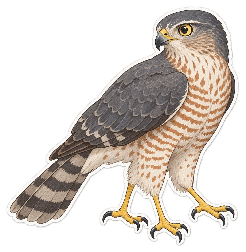 L'épervier à pieds courts (Accipiter brevipes)