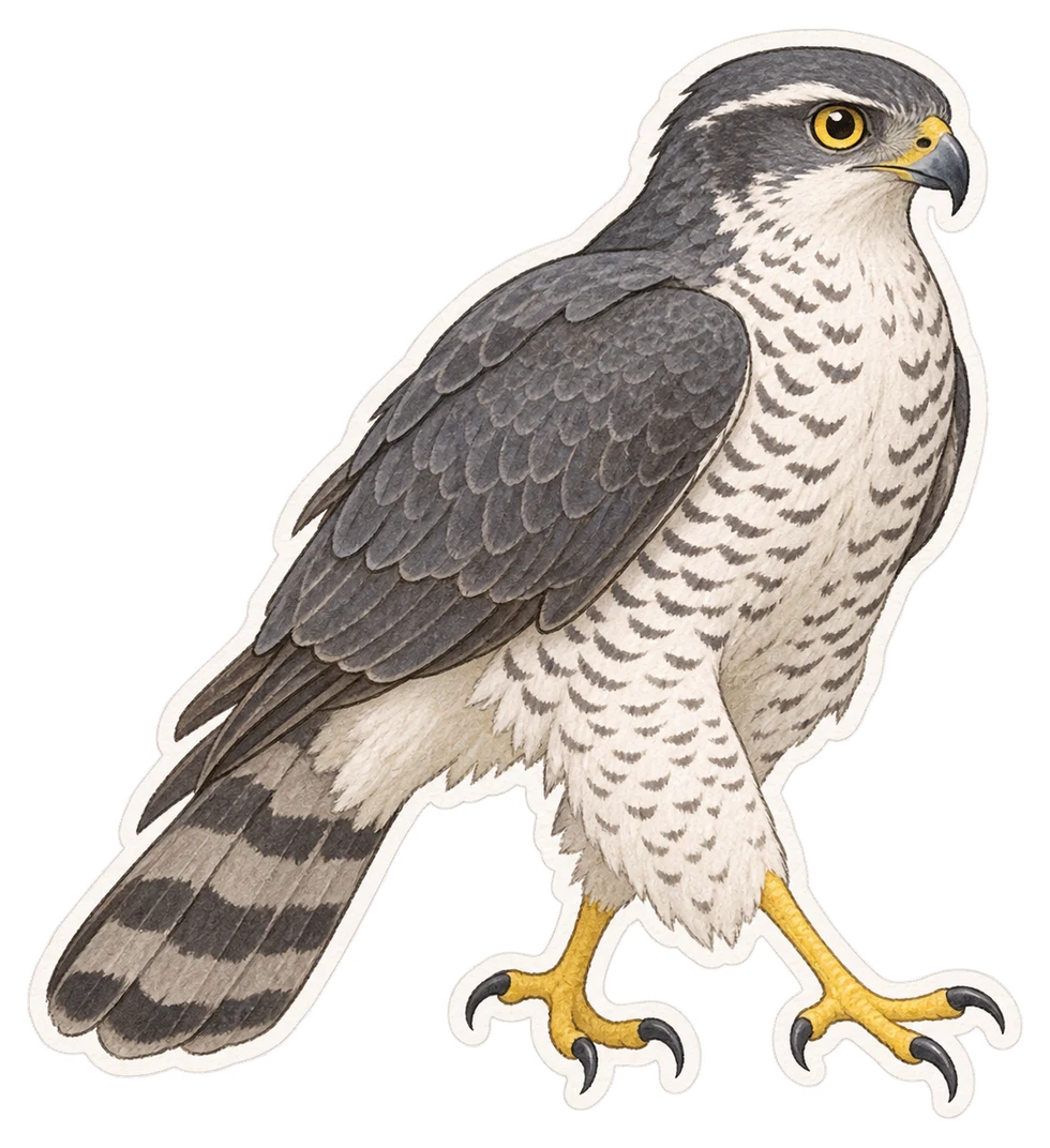 L’épervier à poitrine blanche (Accipiter chionogaster)