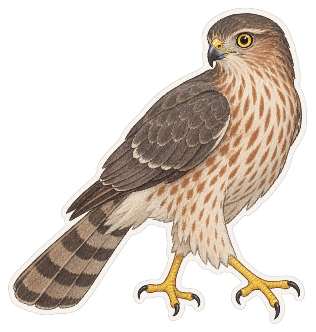 L'épervier brun (Accipiter striatus)