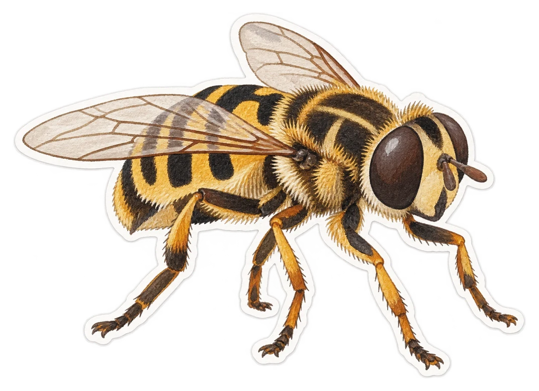 L'éristale des fleurs (Myathropa florea)