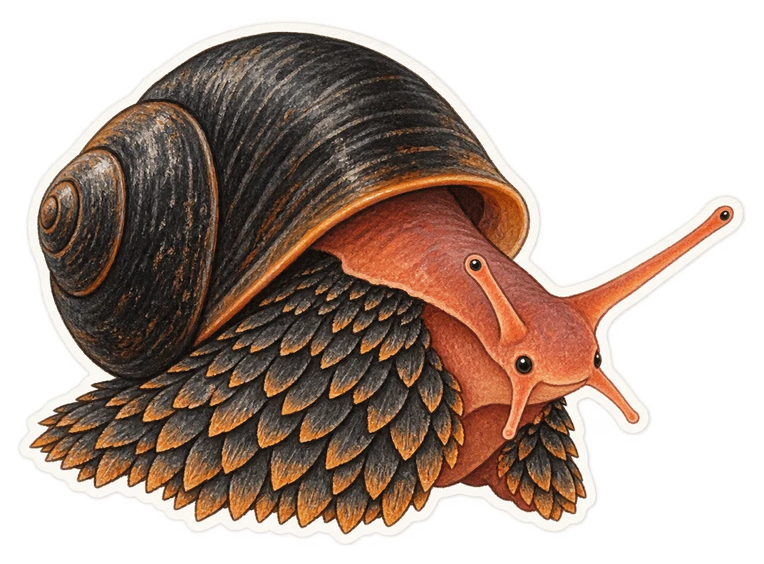 L'escargot à pied écailleux (Chrysomallon squamiferum)