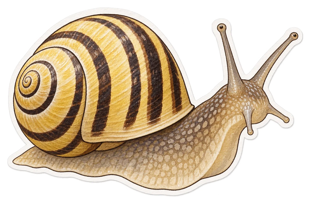 L'escargot des haies (Cepaea nemoralis)