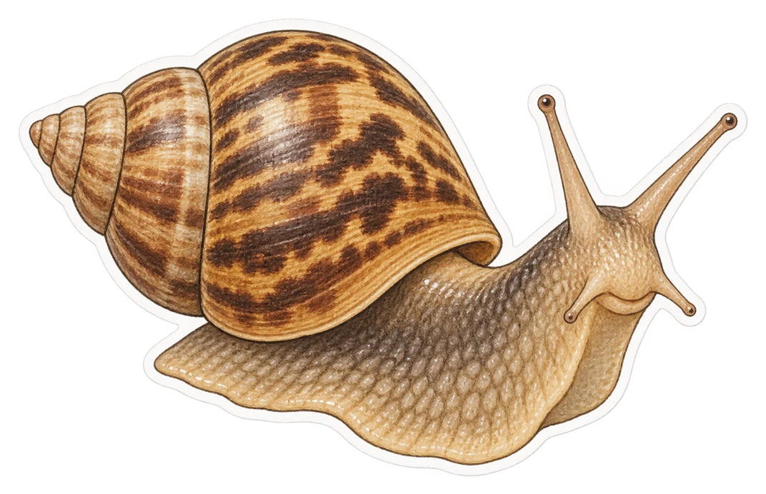 L'escargot géant africain (Achatina fulica)
