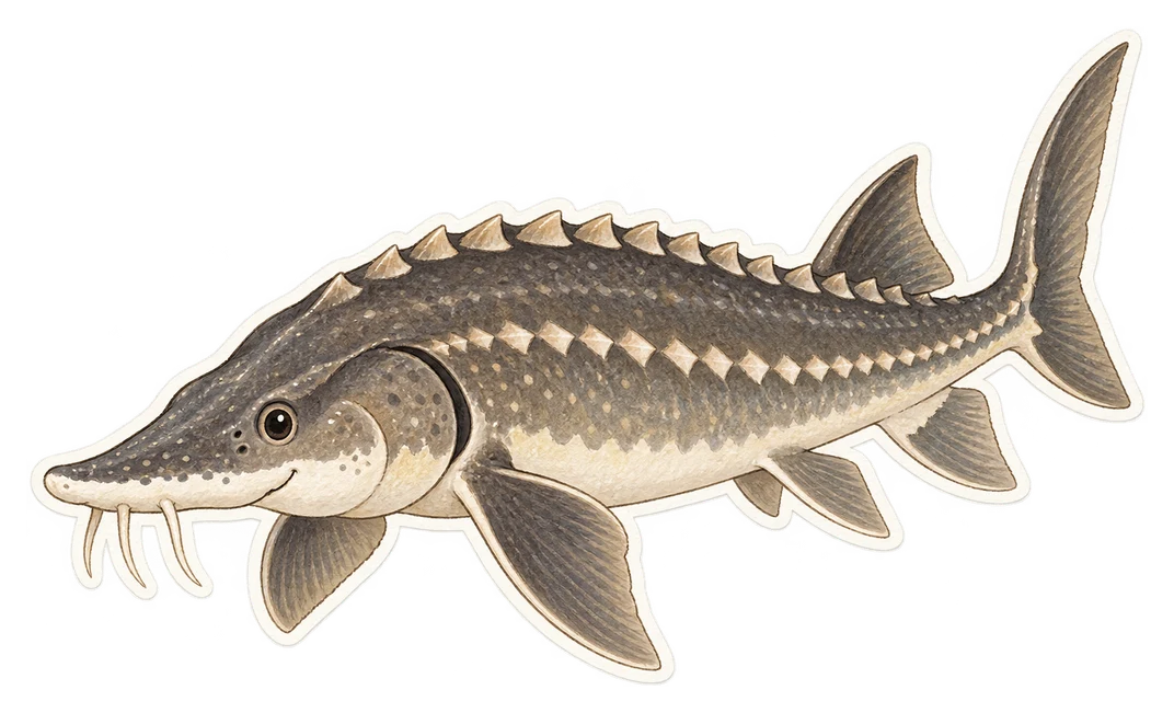 L'esturgeon blanc (Acipenser transmontanus)