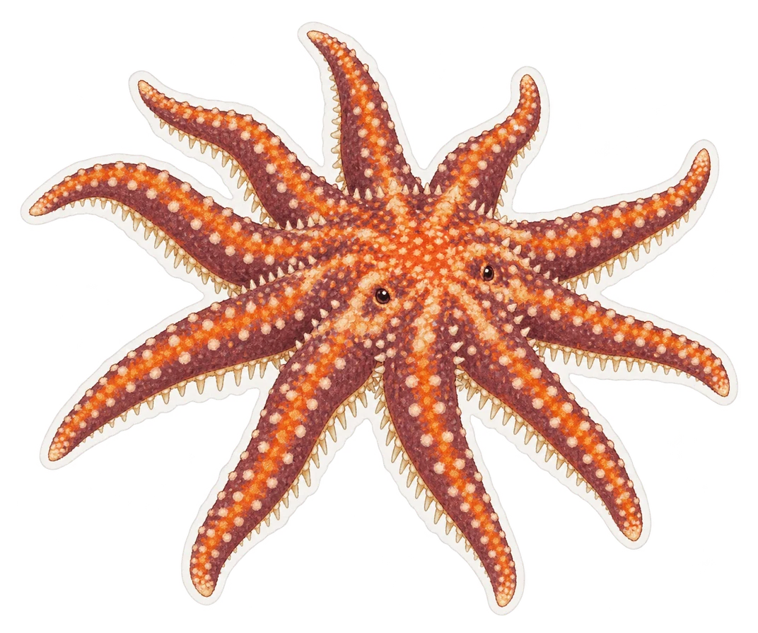 L'étoile soleil (Crossaster papposus)