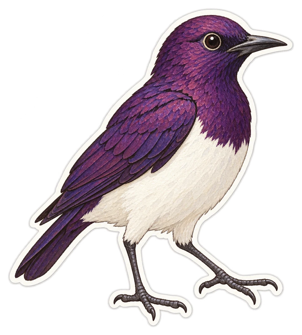L'étourneau améthyste (Cinnyricinclus leucogaster)