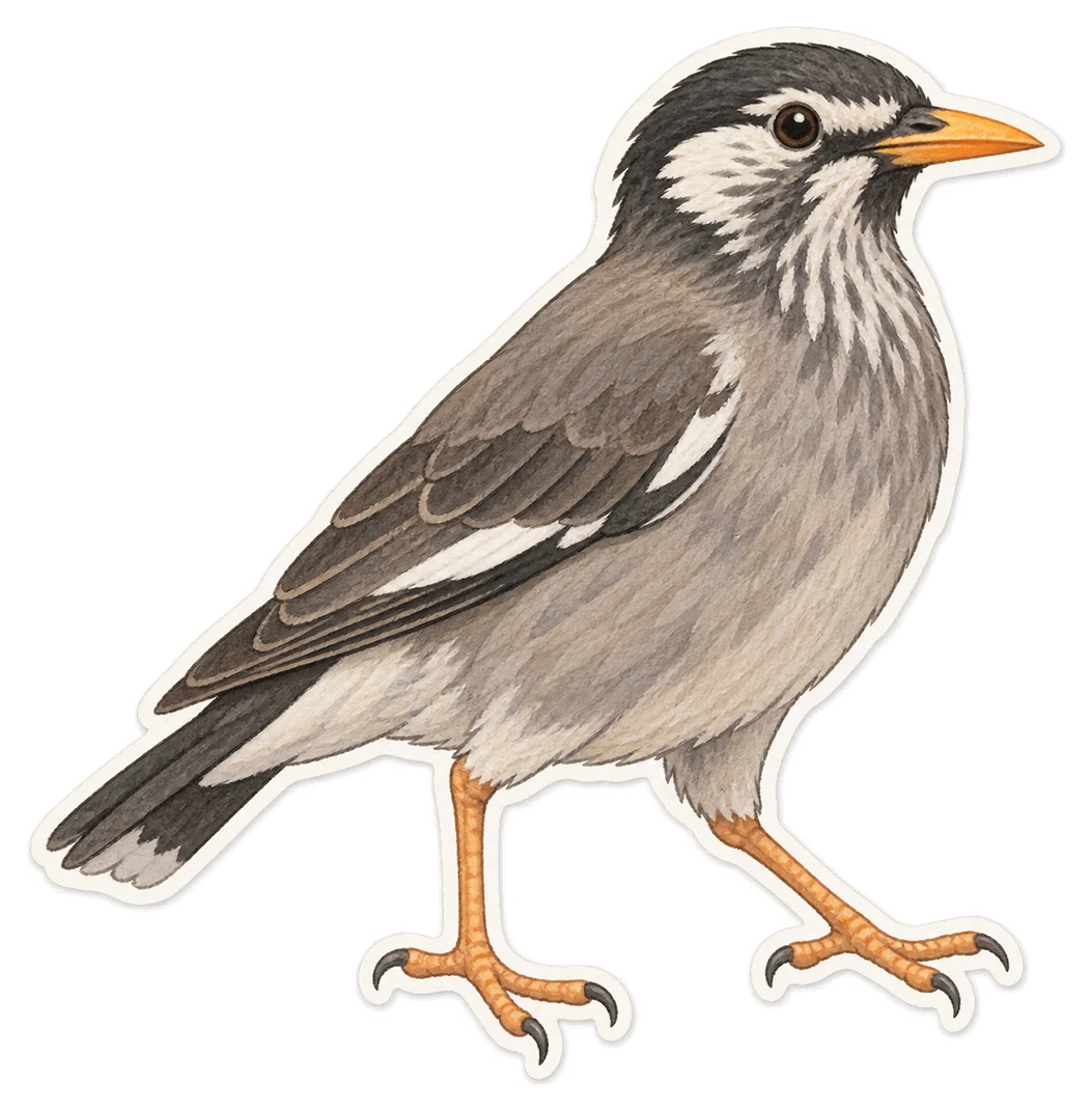 L'étourneau gris (Spodiopsar cineraceus)