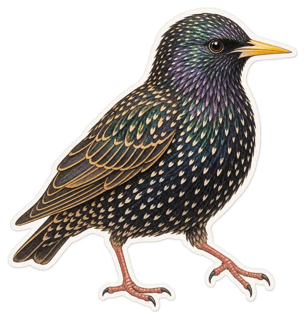 L'étourneau sansonnet (Sturnus vulgaris)