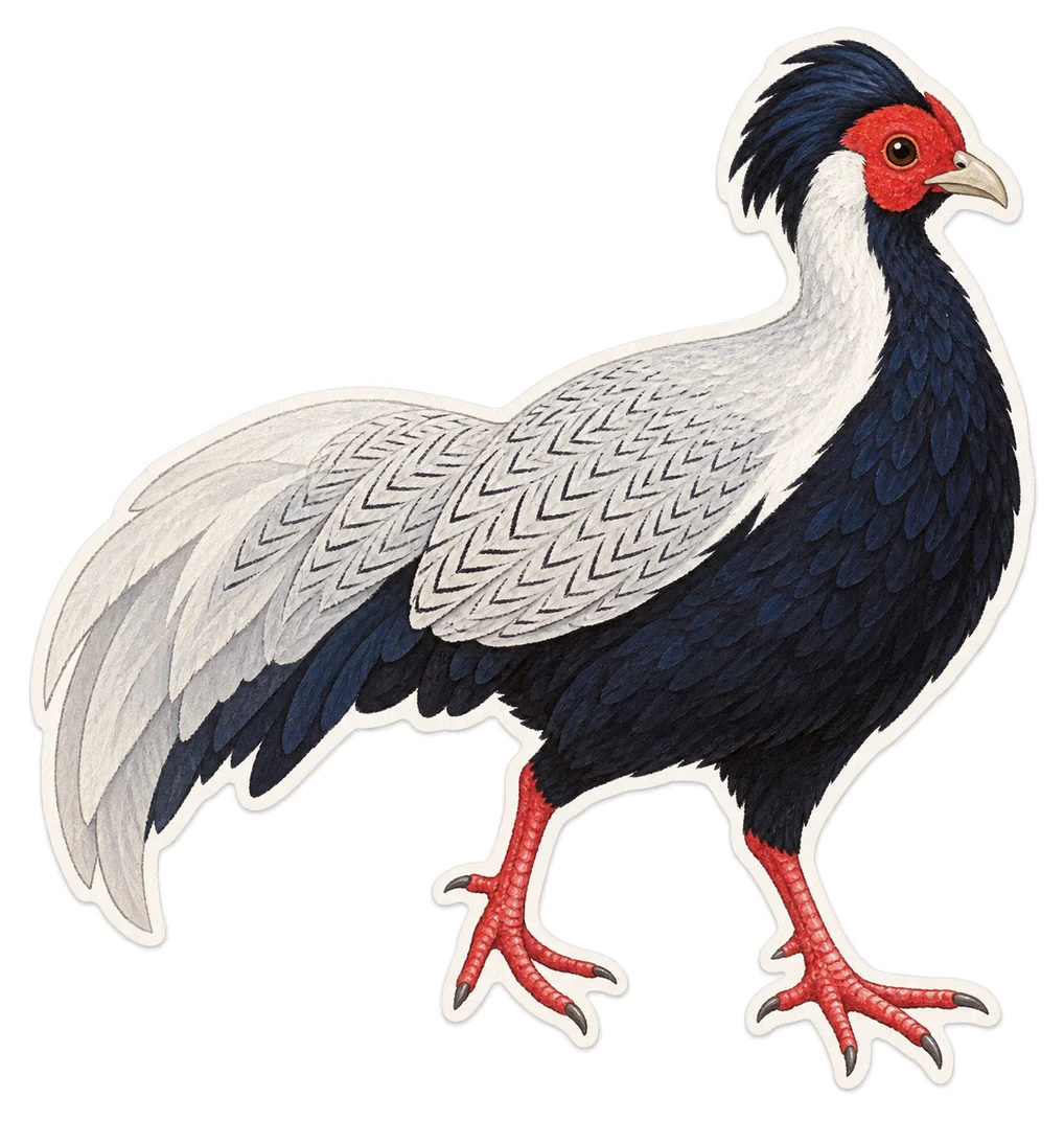 Le faisan prélat (Lophura diardi)