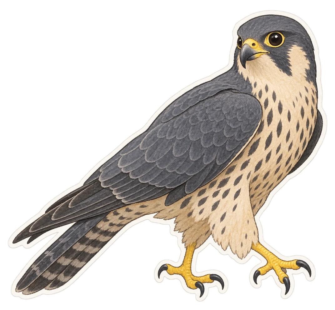 Le faucon ardoisé (Falco ardosiaceus)