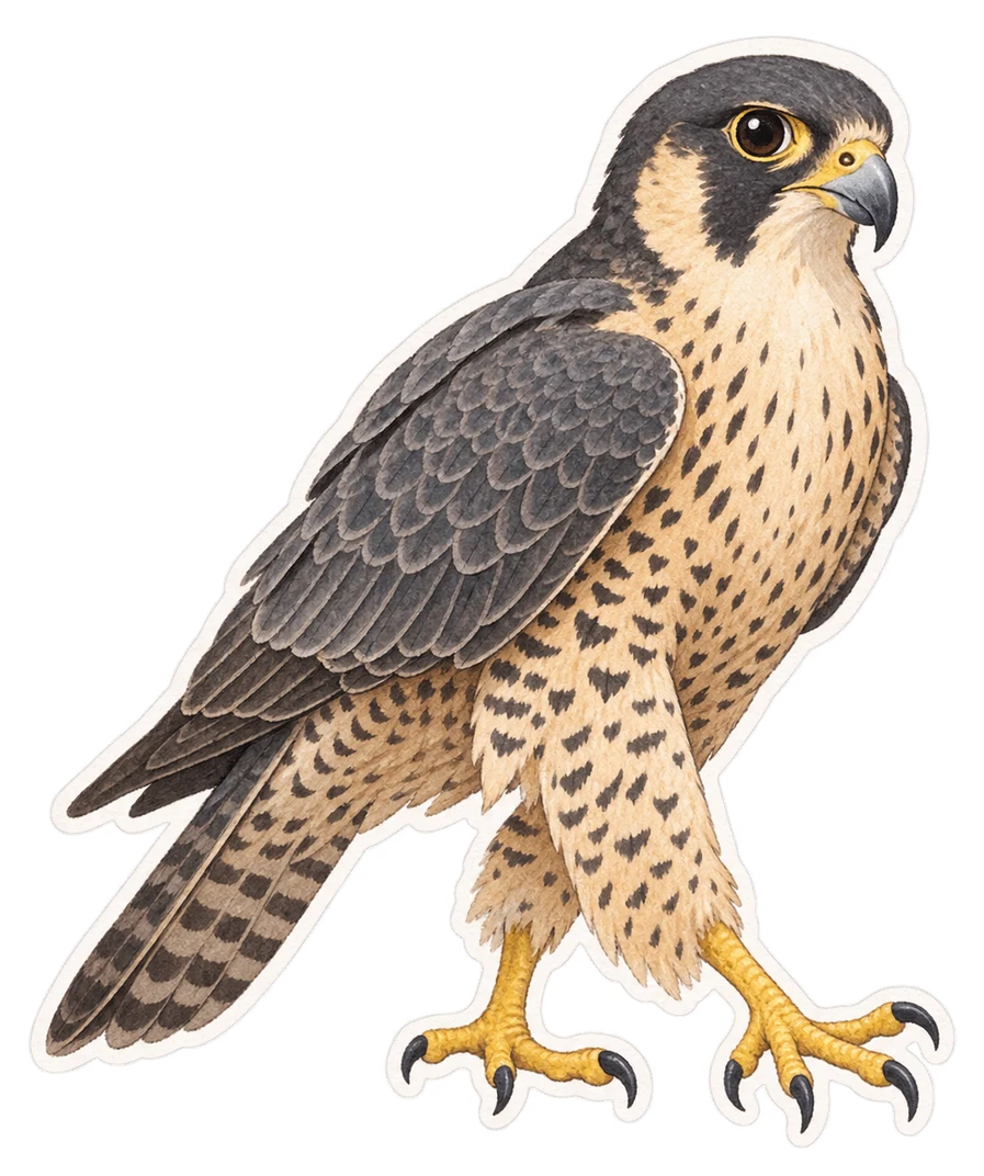 Le faucon de Barbarie (Falco pelegrinoides)