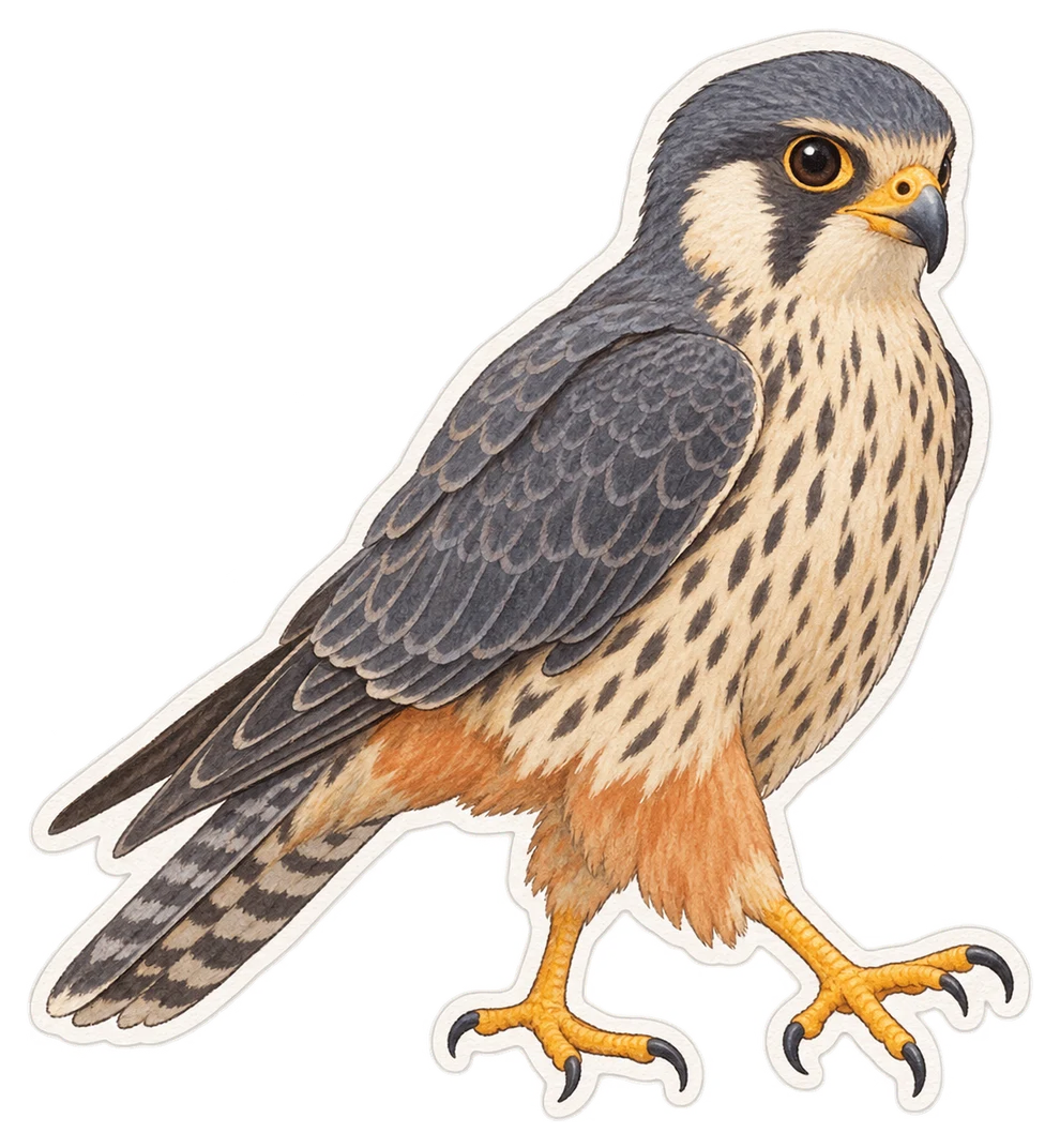 Le faucon de l'Amour (Falco amurensis)