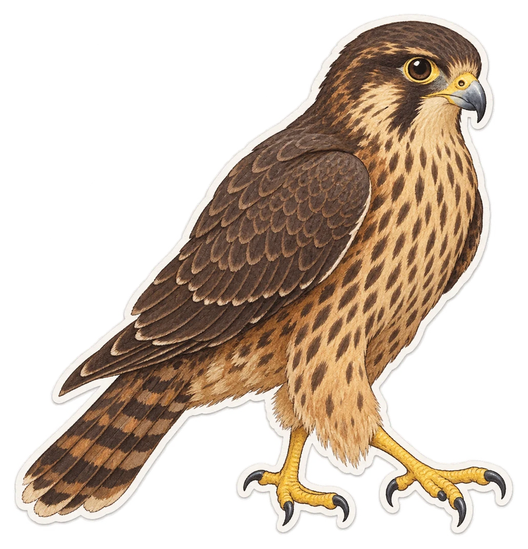 Le faucon de Nouvelle-Zélande (Falco novaeseelandiae)