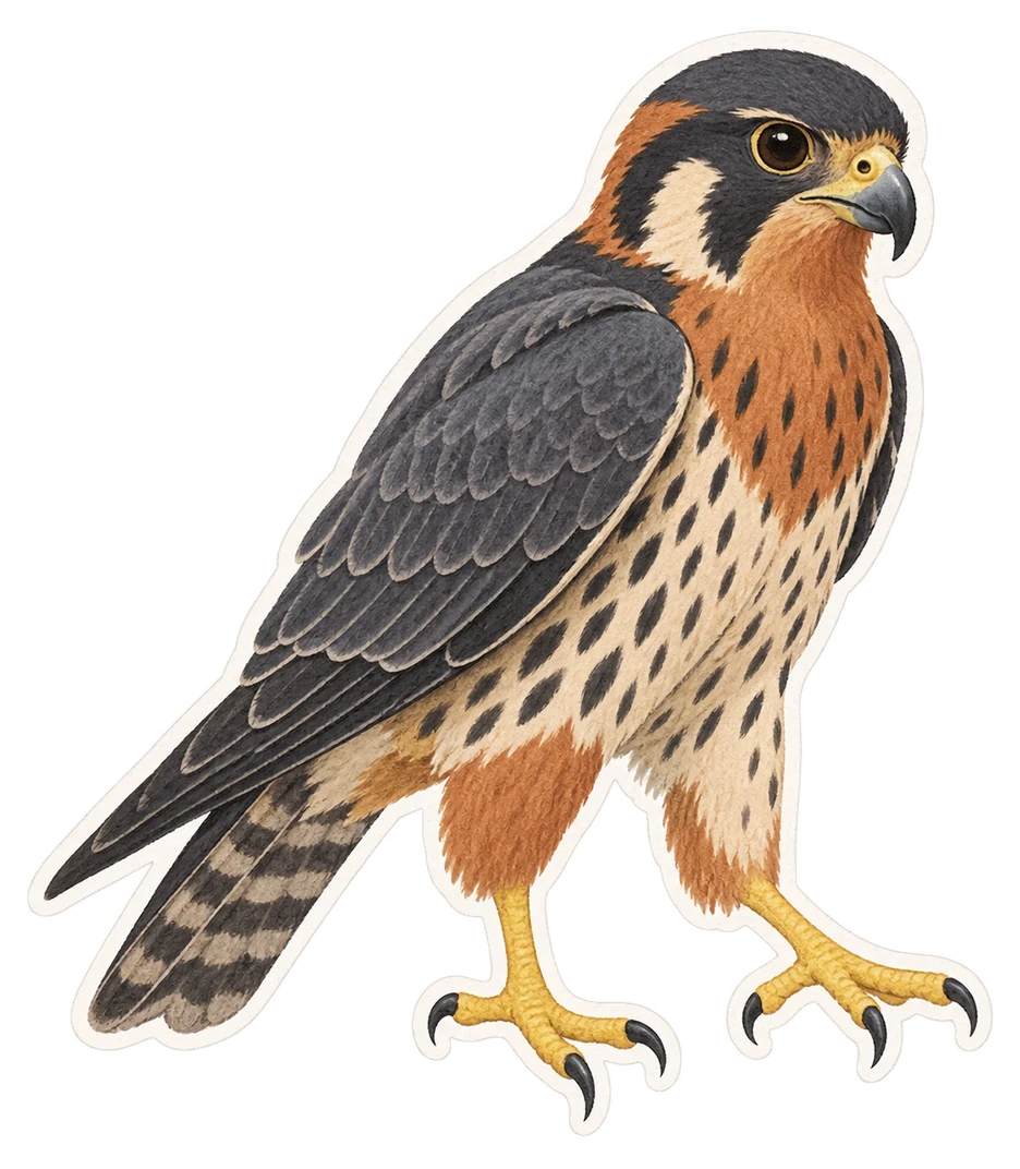 Le faucon des chauves-souris (Falco rufigularis)