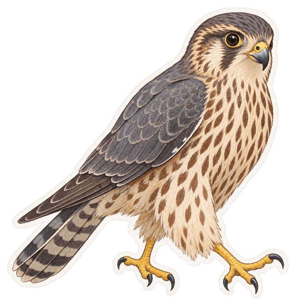 Le faucon émerillon (Falco columbarius)