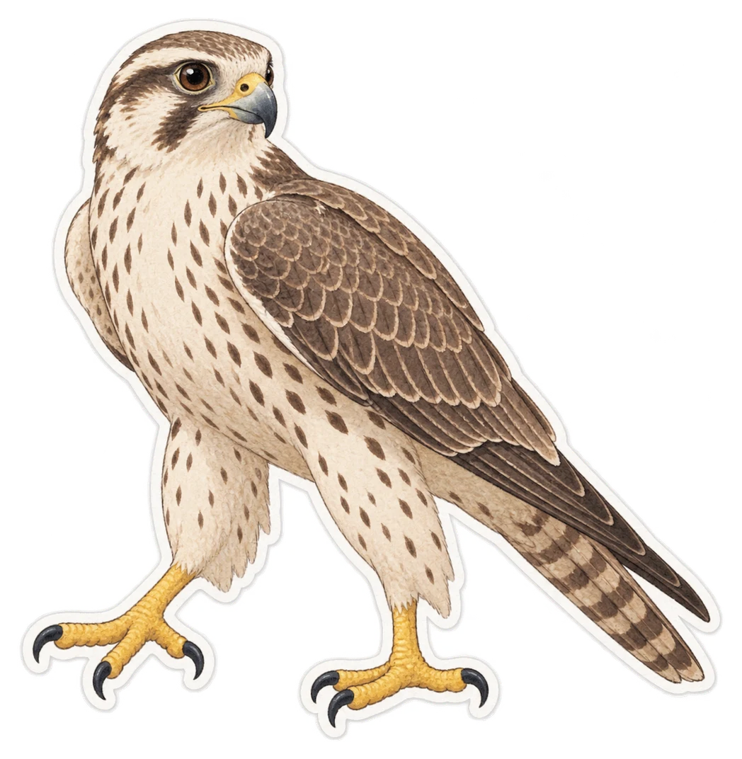 Le faucon laggar (Falco jugger)