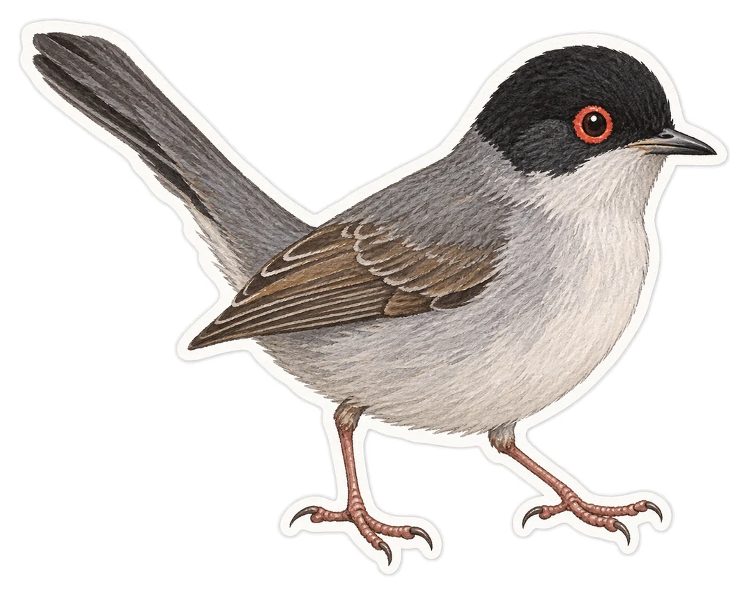 La fauvette mélanocéphale (Curruca melanocephala)