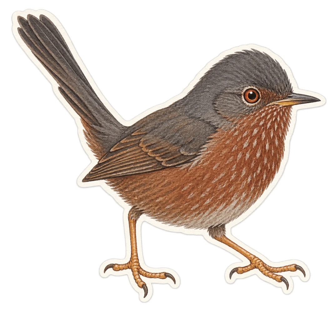 La fauvette pitchou (Curruca undata)