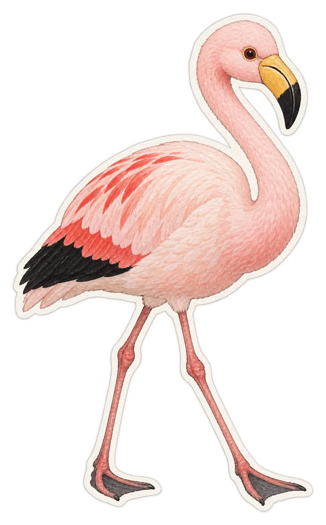Le flamant de James (Phoenicoparrus jamesi)