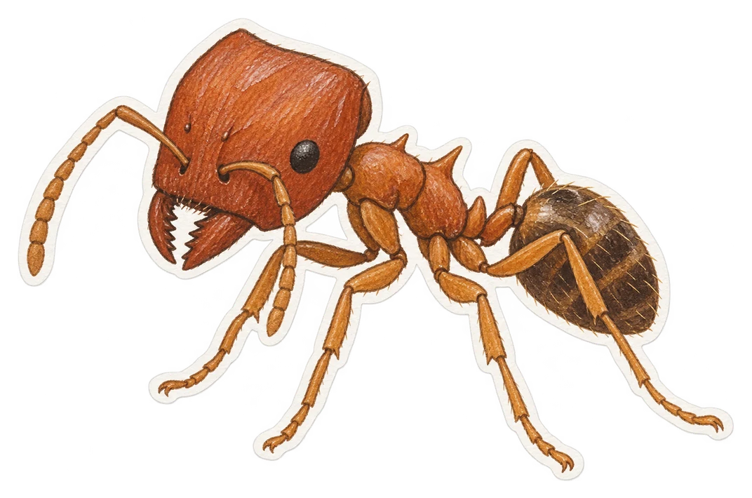 La fourmi à grosse tête (Pheidole megacephala)