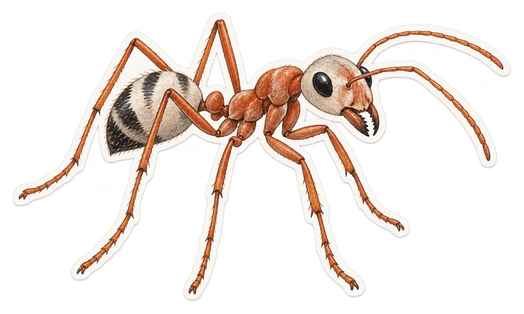 La fourmi argentée du Sahara (Cataglyphis bombycina)