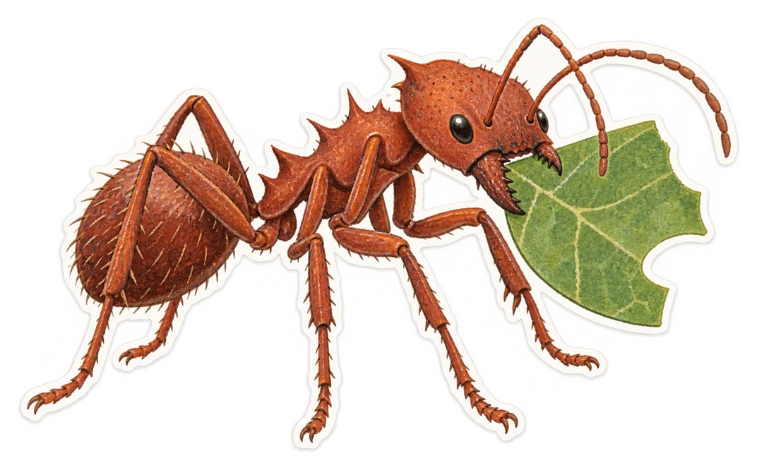 La fourmi champignonniste (Atta cephalotes)