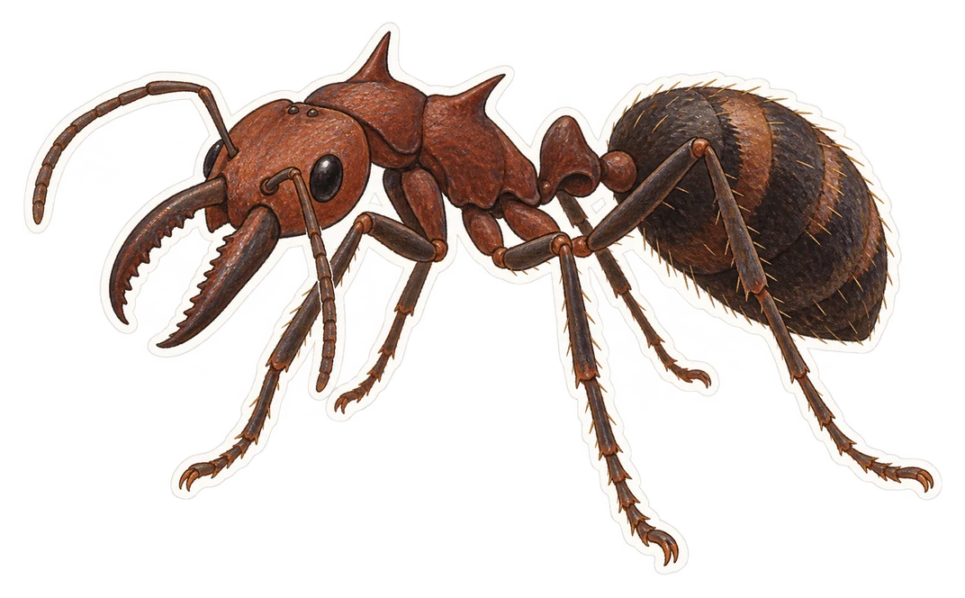 La fourmi géante des forêts (Dinomyrmex gigas)