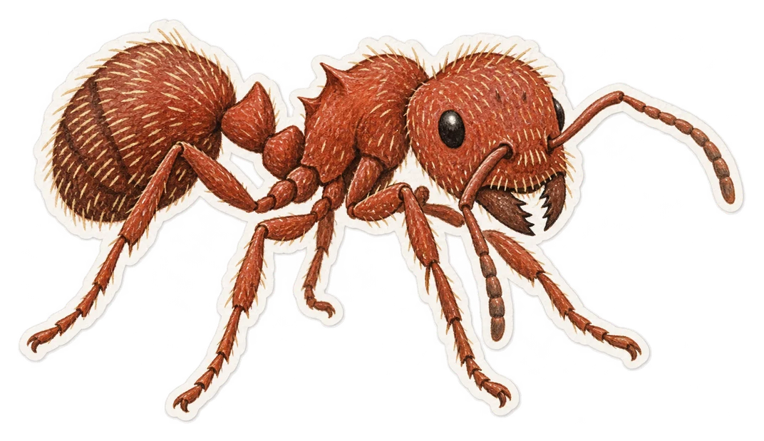 La fourmi moissonneuse rouge (Pogonomyrmex barbatus)