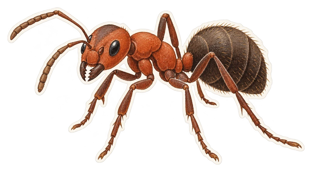 La fourmi rousse (Formica rufa)