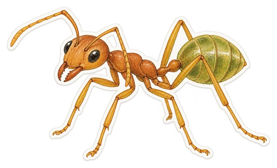 La fourmi tisserande asiatique (Oecophylla smaragdina)