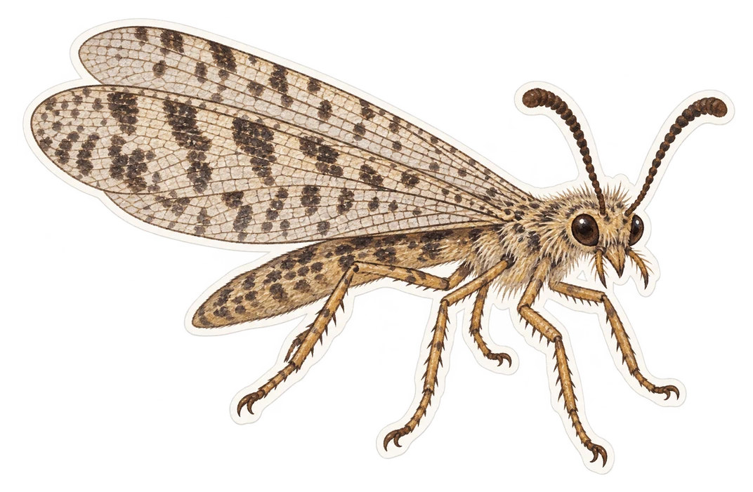 Le fourmilion commun (Myrmeleon formicarius)