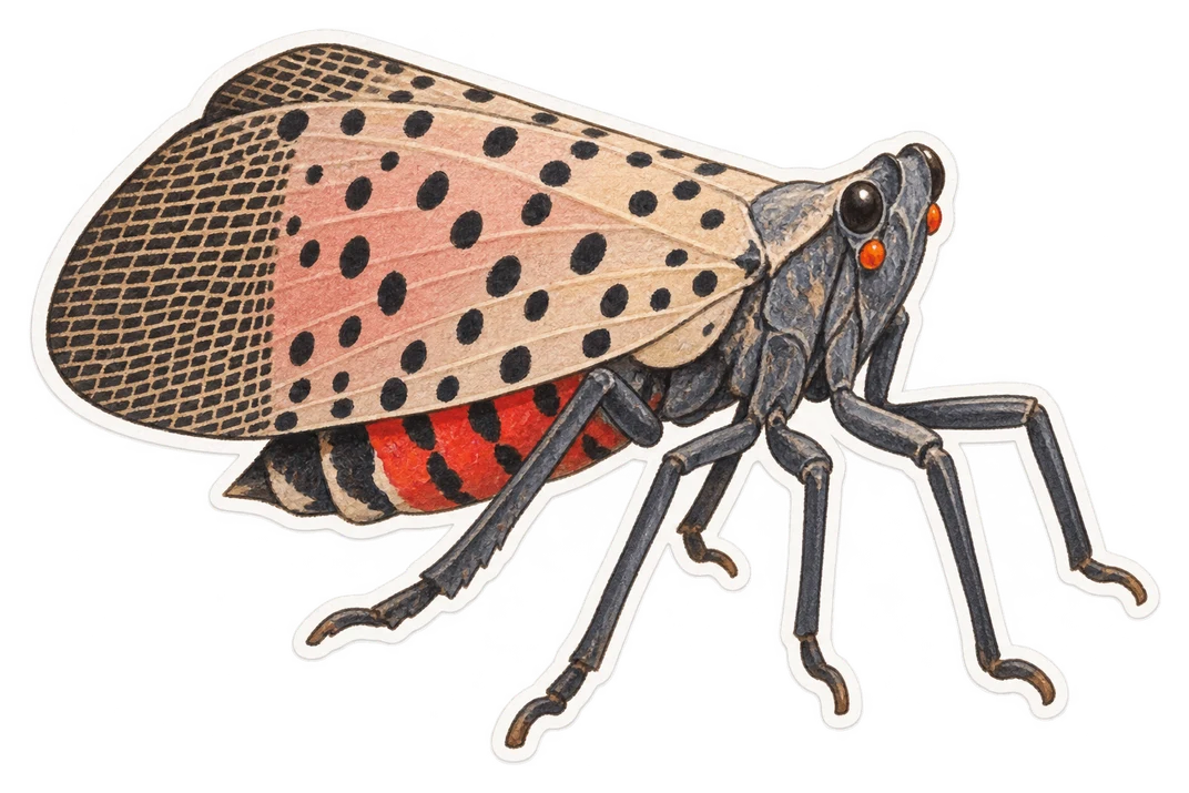 Le fulgore tacheté (Lycorma delicatula)
