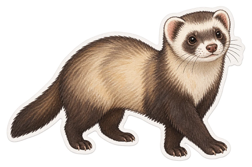 Le furet (Mustela furo)