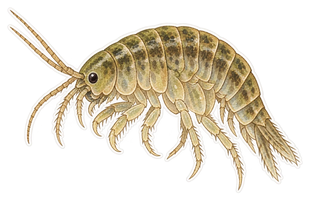 Le gammare des ruisseaux (Gammarus pulex)