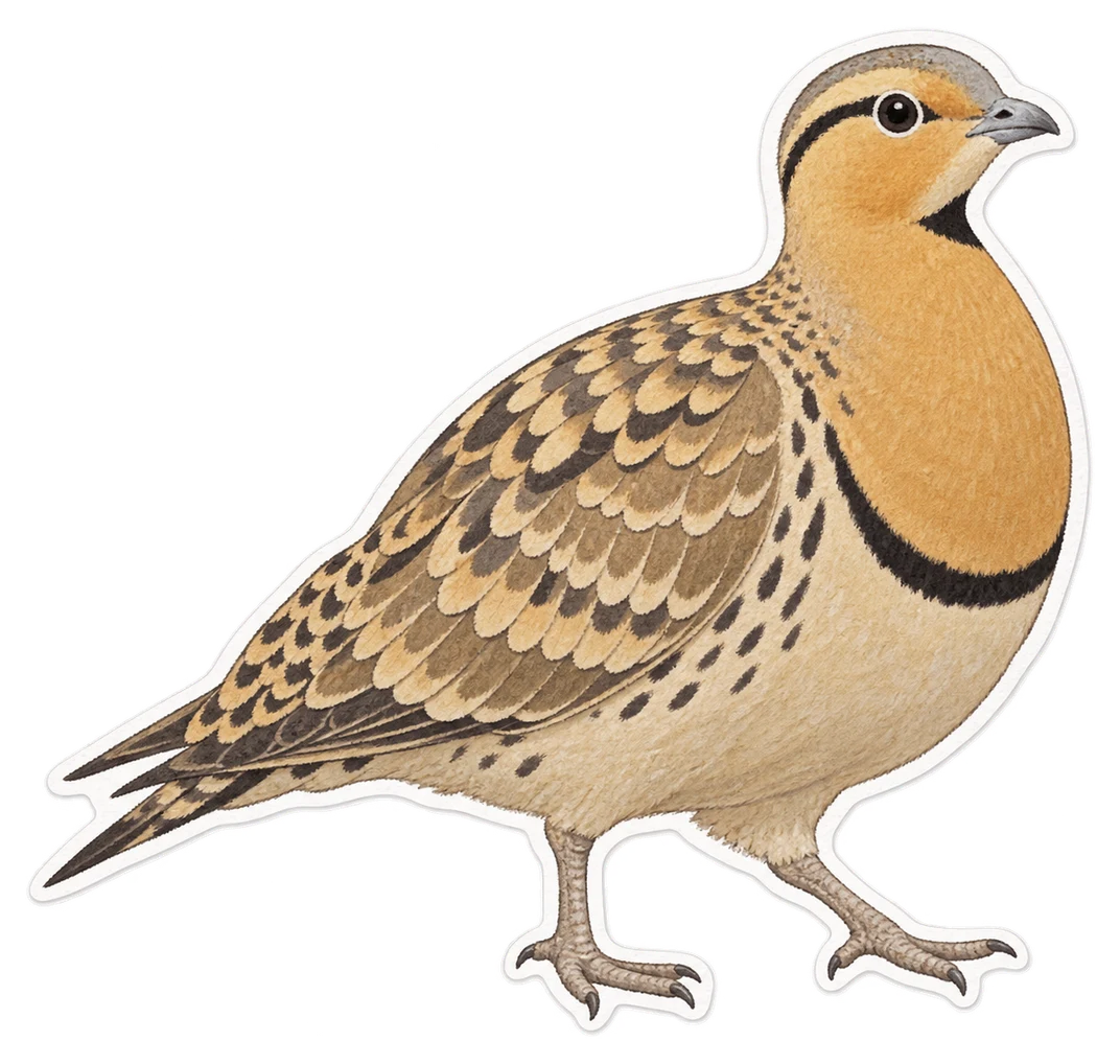 Le ganga unibande (Pterocles orientalis)