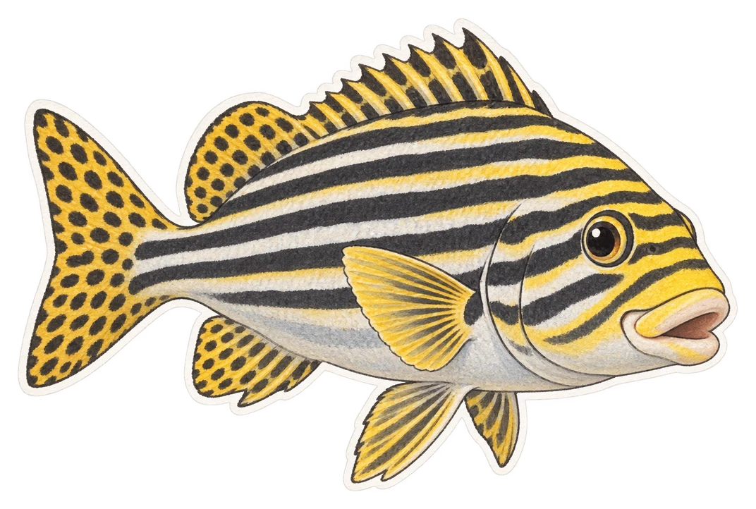Le gaterin oriental (Plectorhinchus vittatus)