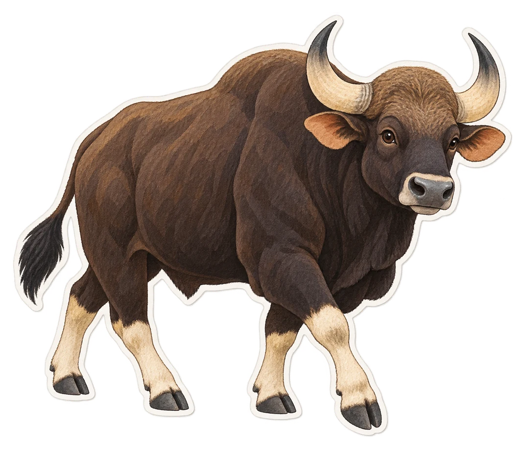 Le gaur (Bos gaurus)