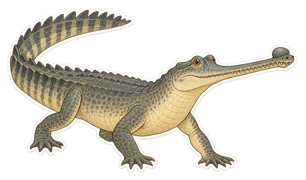 Le gavial du Gange (Gavialis gangeticus)