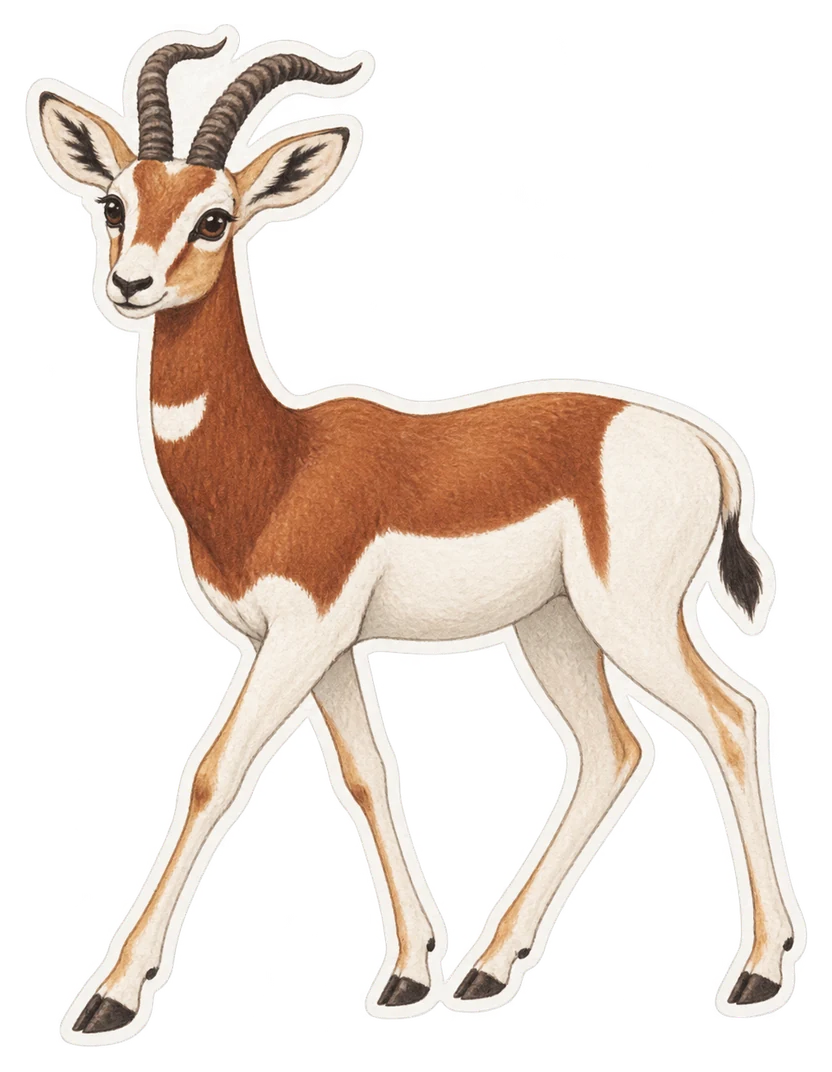 La gazelle dama (Nanger dama)