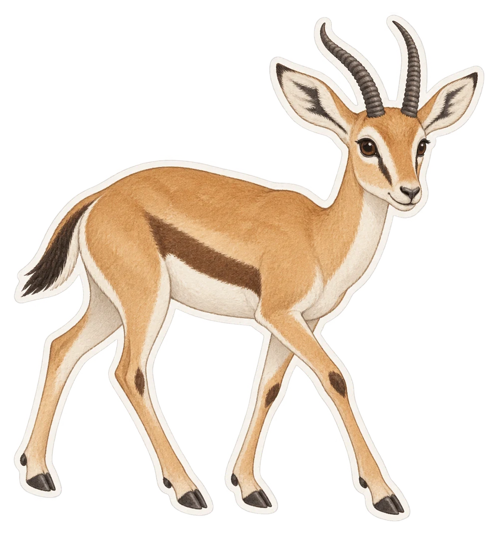 La gazelle dorcas (Gazella dorcas)