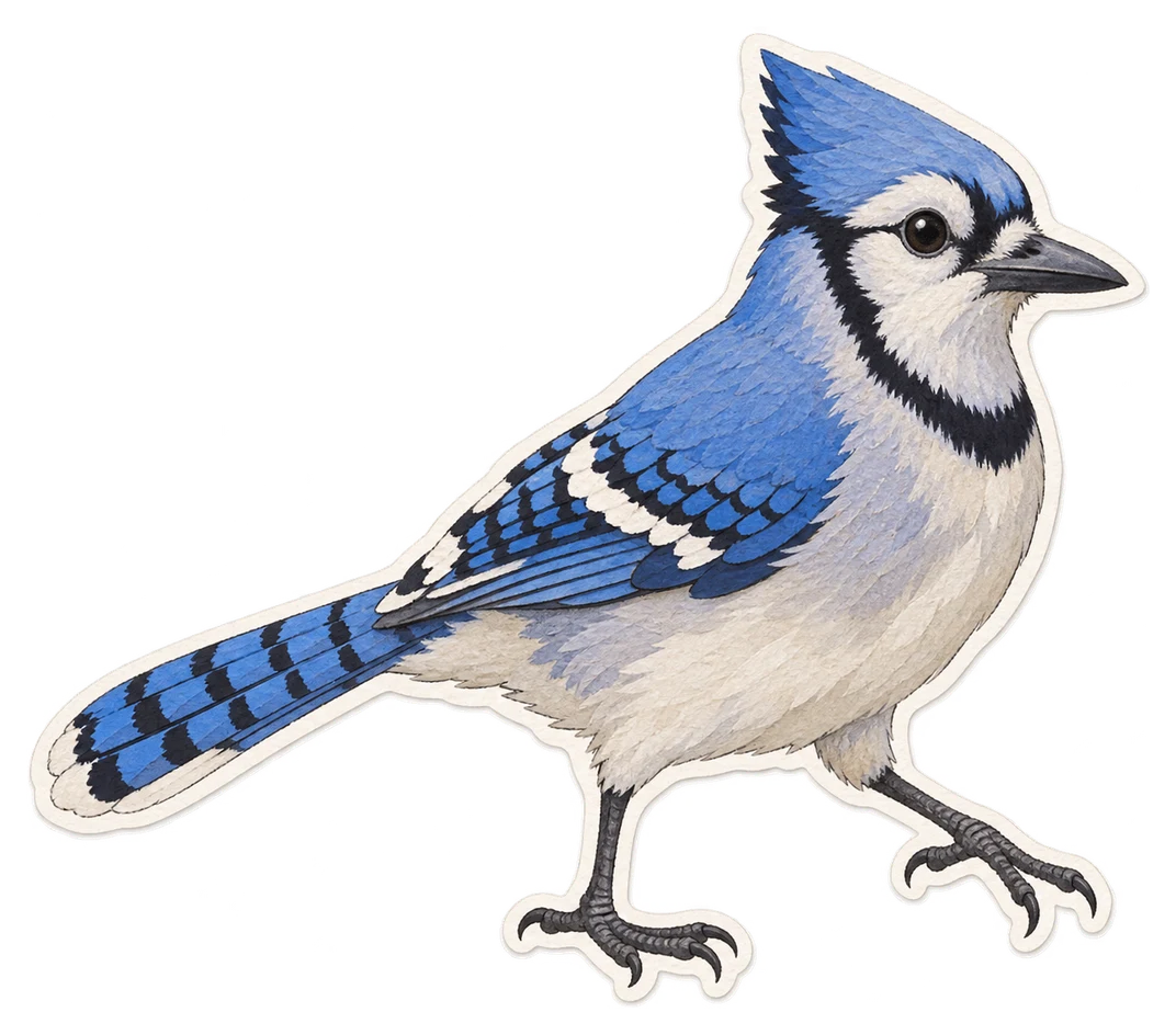 Le geai bleu (Cyanocitta cristata)