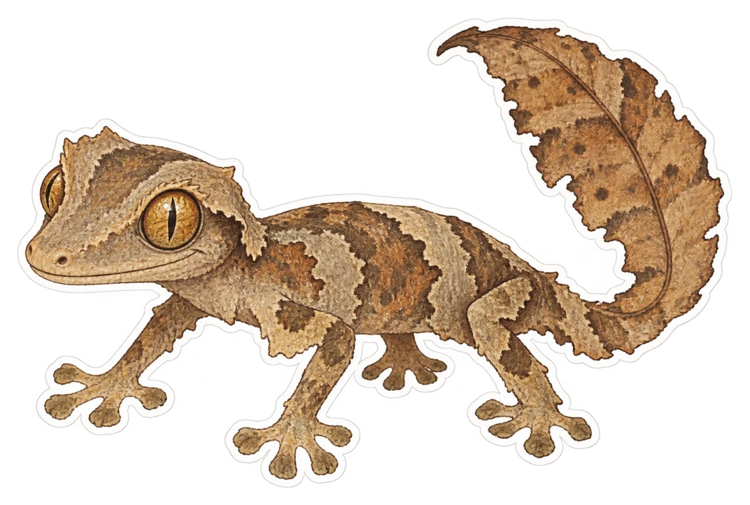 Le gecko géant à queue feuillue (Uroplatus fimbriatus)