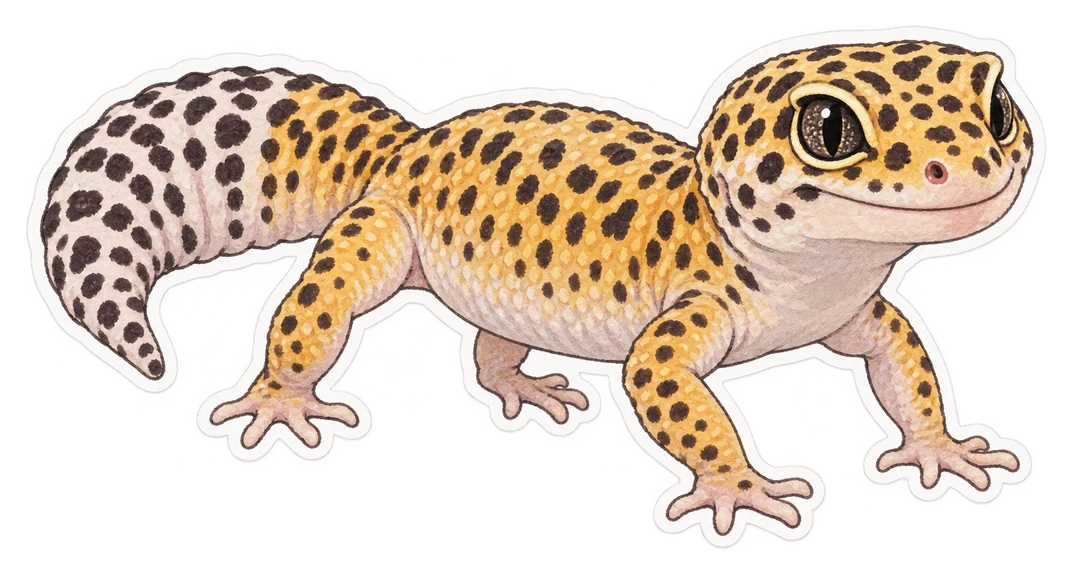 Le gecko léopard (Eublepharis macularius)