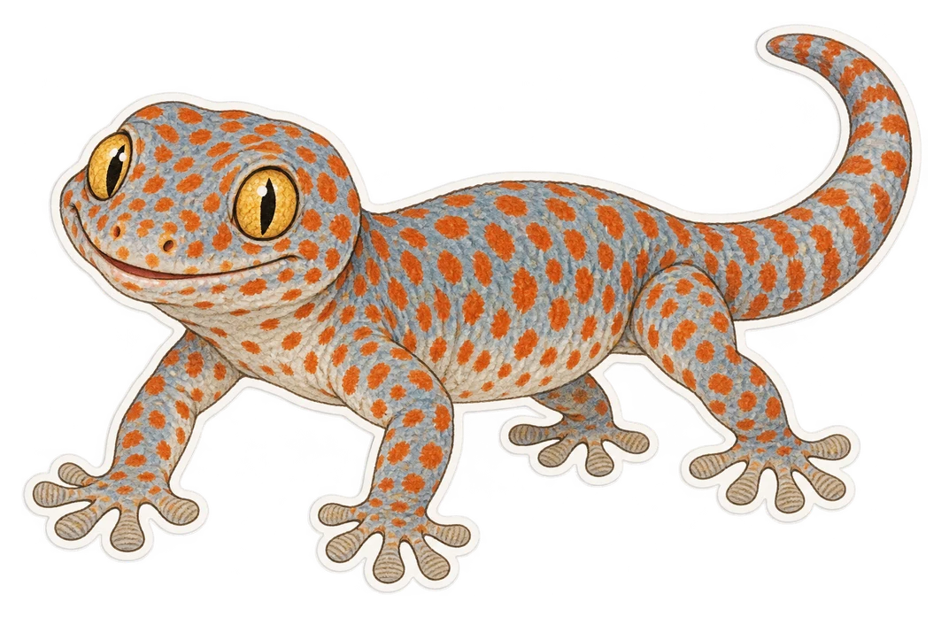 Le gecko tokay (Gekko gecko)