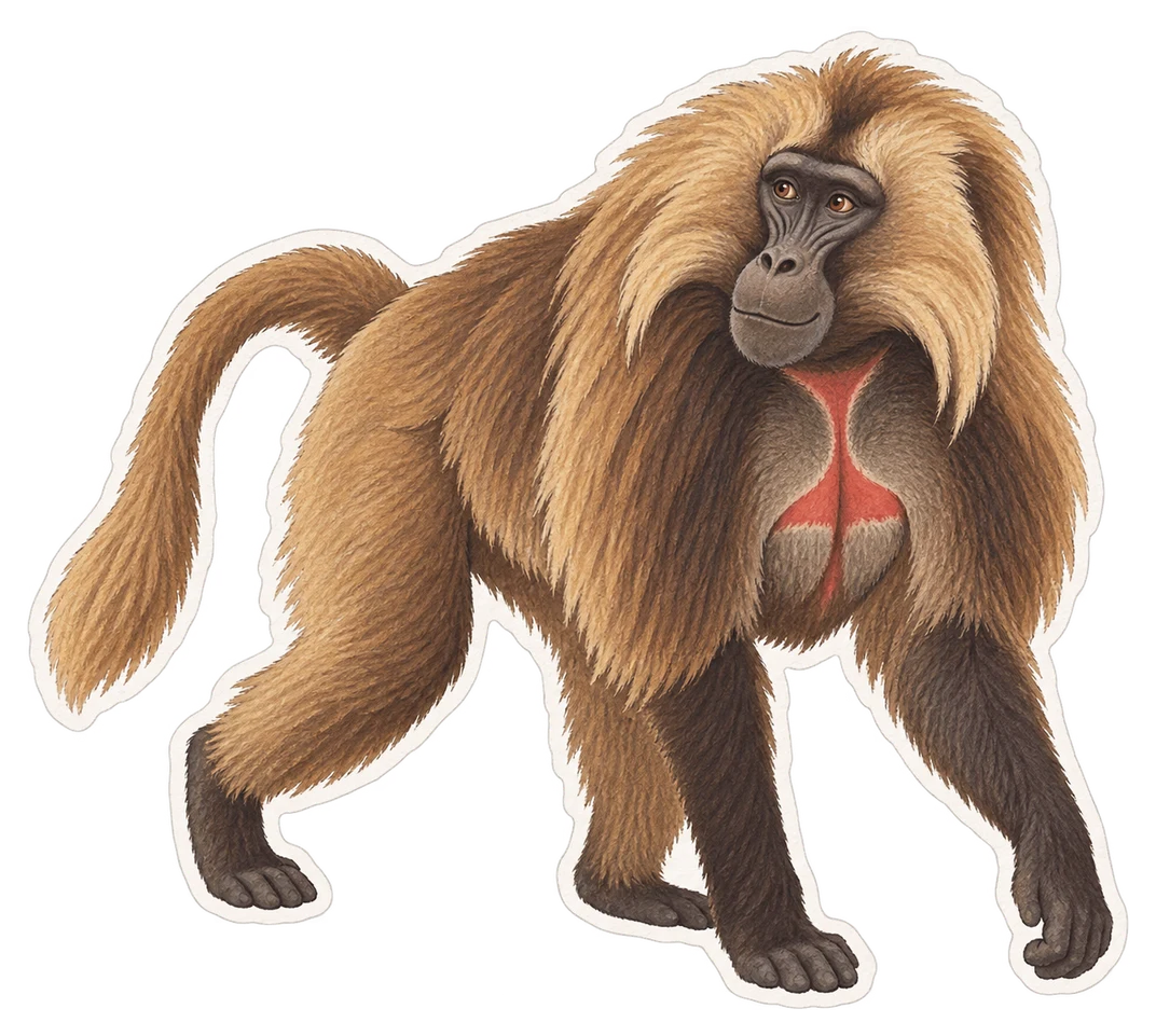 Le gélada (Theropithecus gelada)