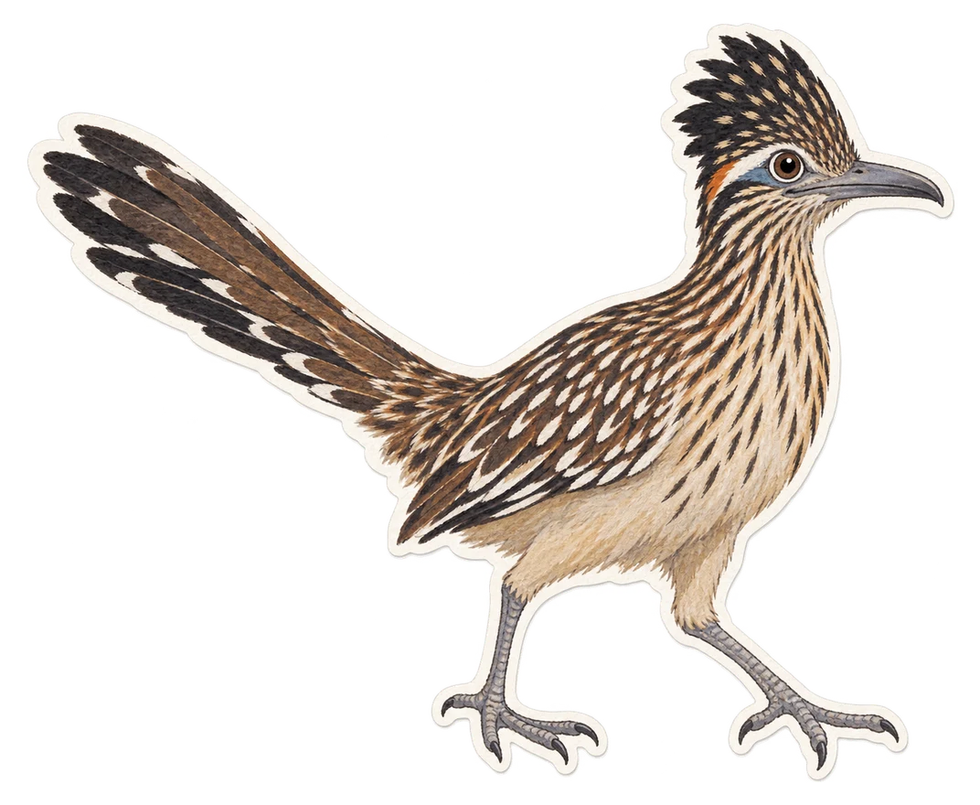 Le géocoucou véloce (Geococcyx velox)